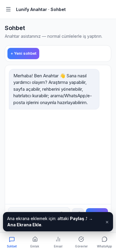 1. Anahtar’ı telefonunuza kurun